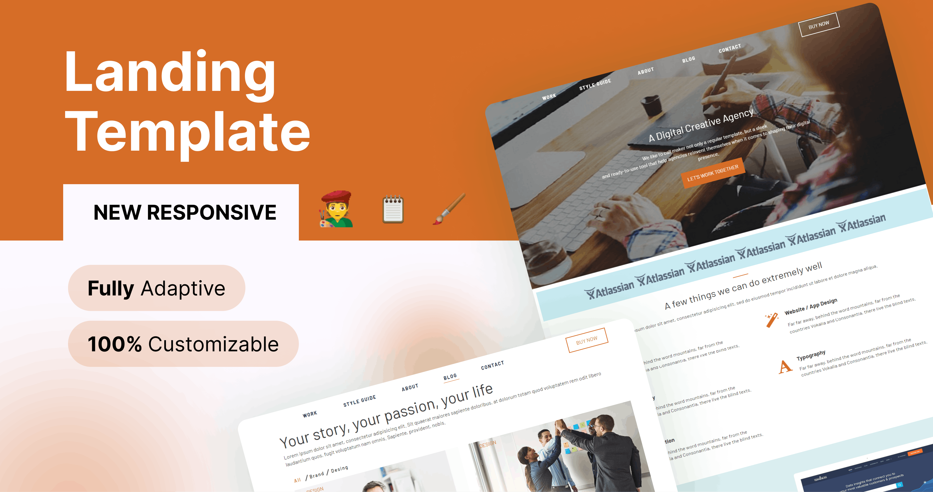 Landing template Template Bubble