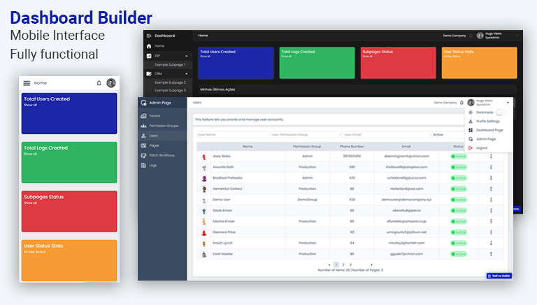 Functional Dashboard Builder Template | Bubble