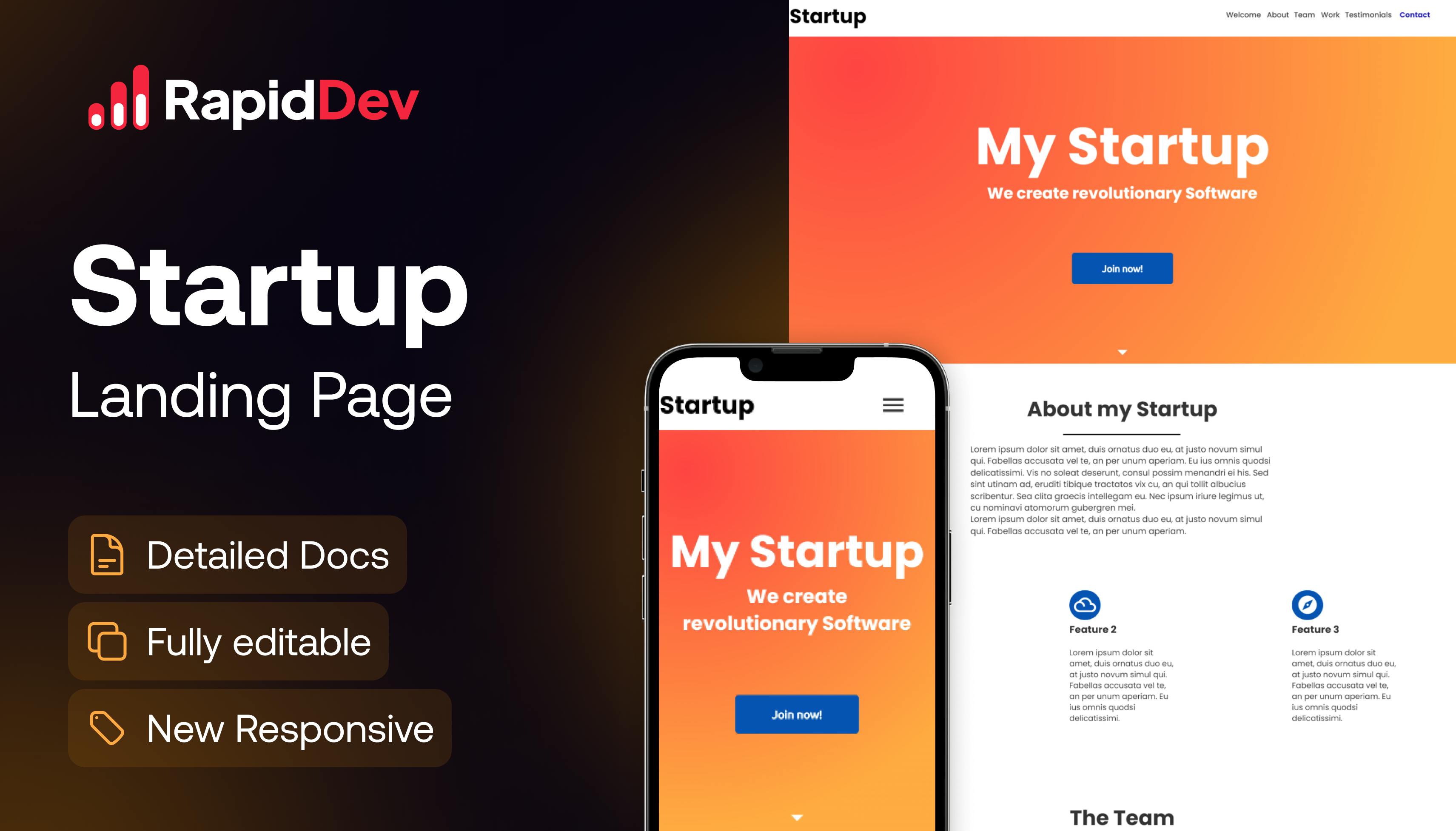 Startup Landing Page Template | Bubble