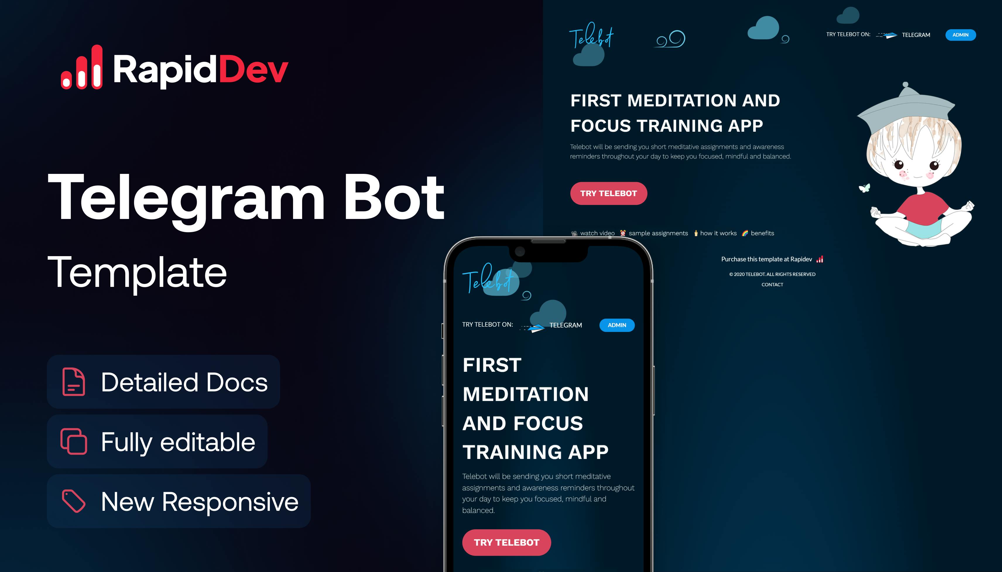 Telebot - Telegram Bot Template | Bubble