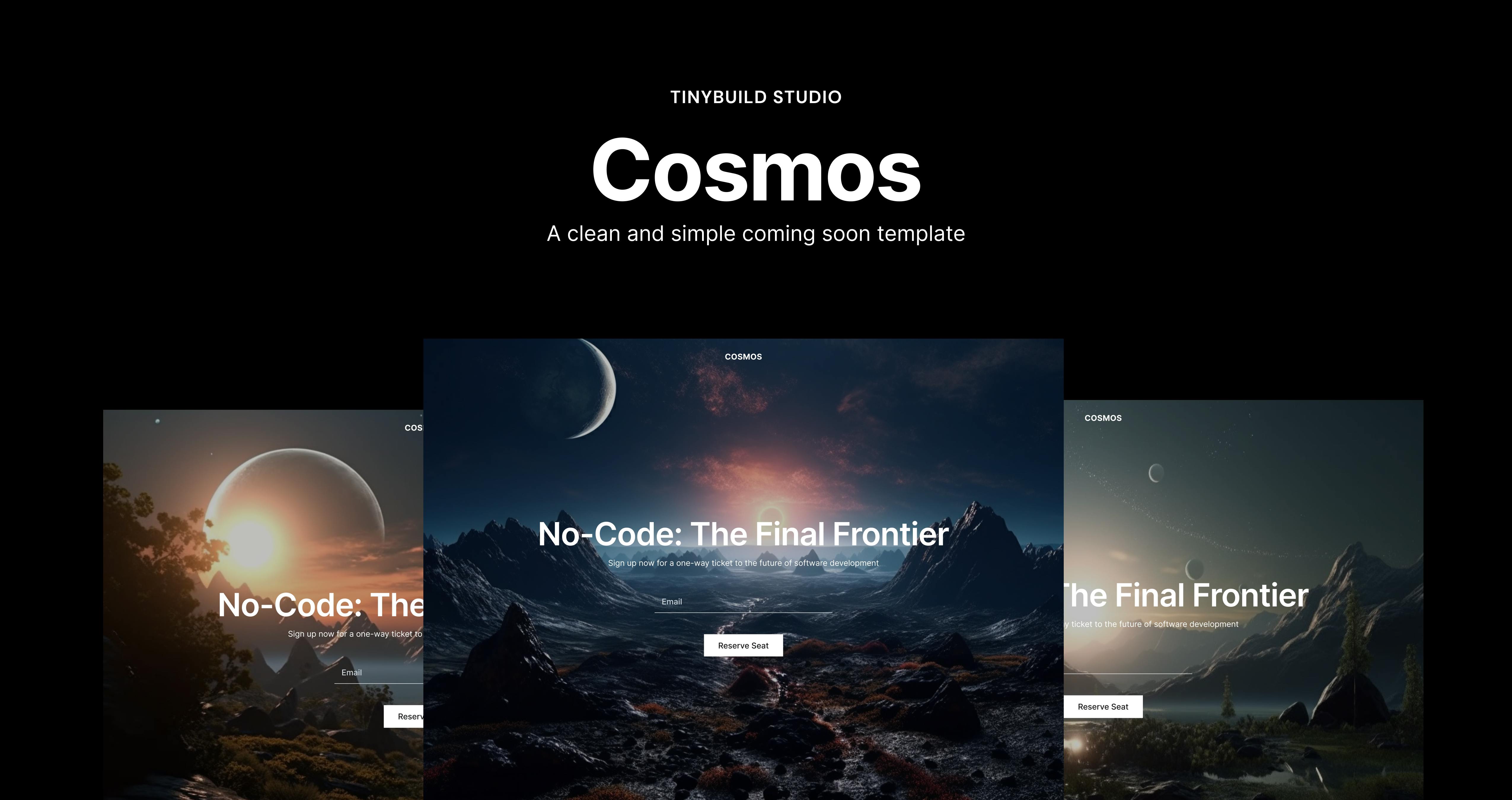Cosmos Coming Soon Template Bubble