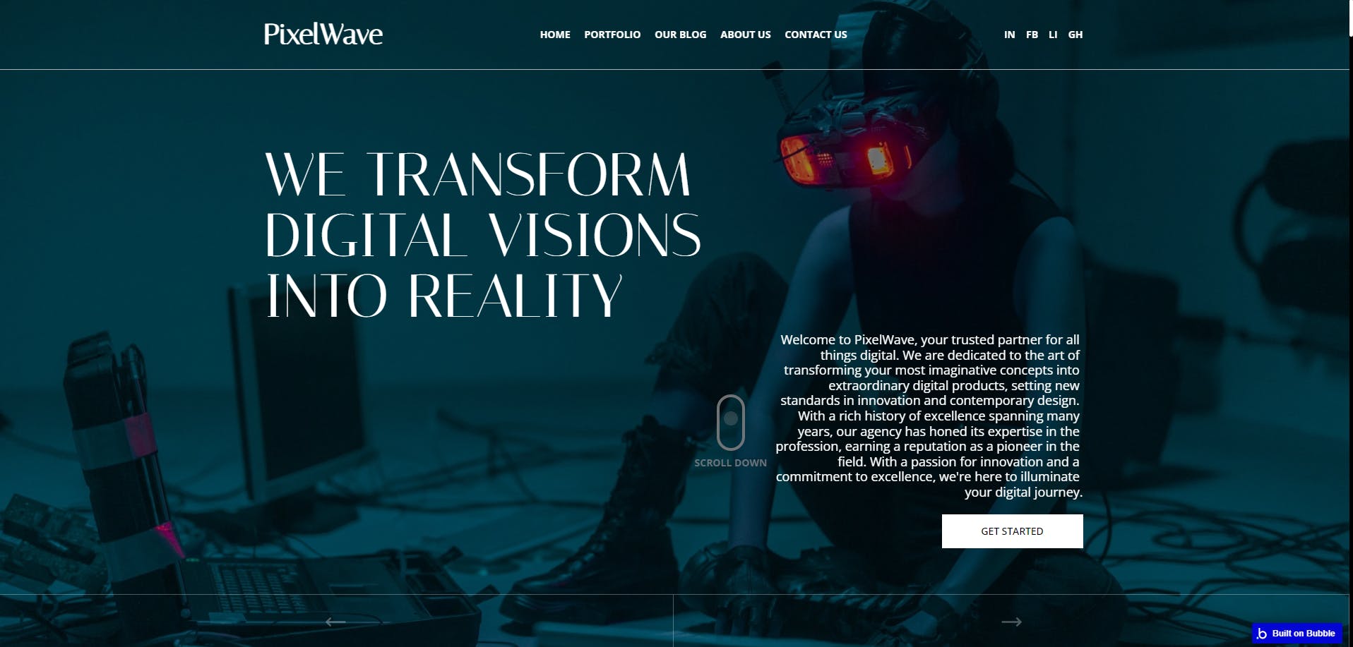 Digital Agency Portfolio Template Bubble