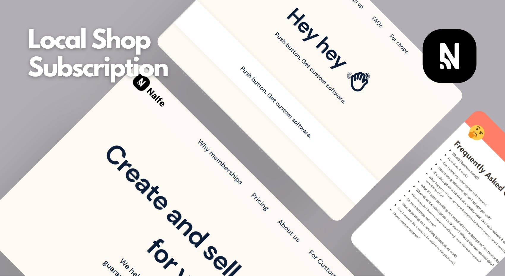 Local Shop Subscription Template | Bubble