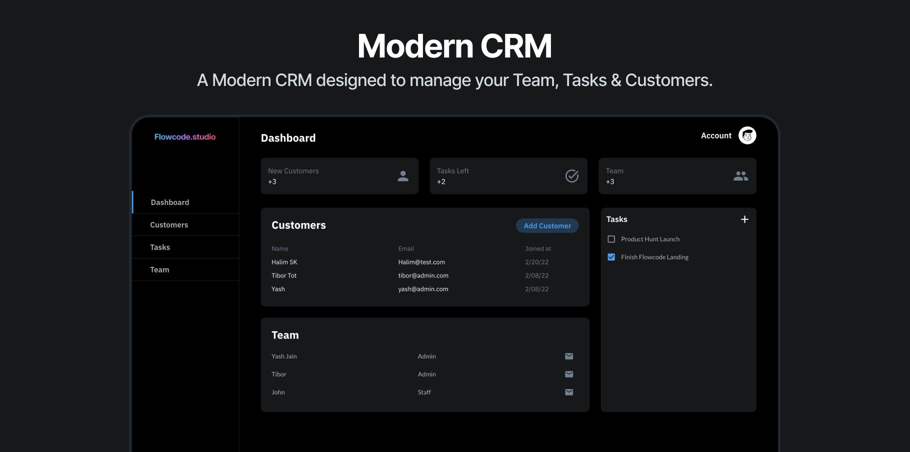Modern CRM Template | Bubble