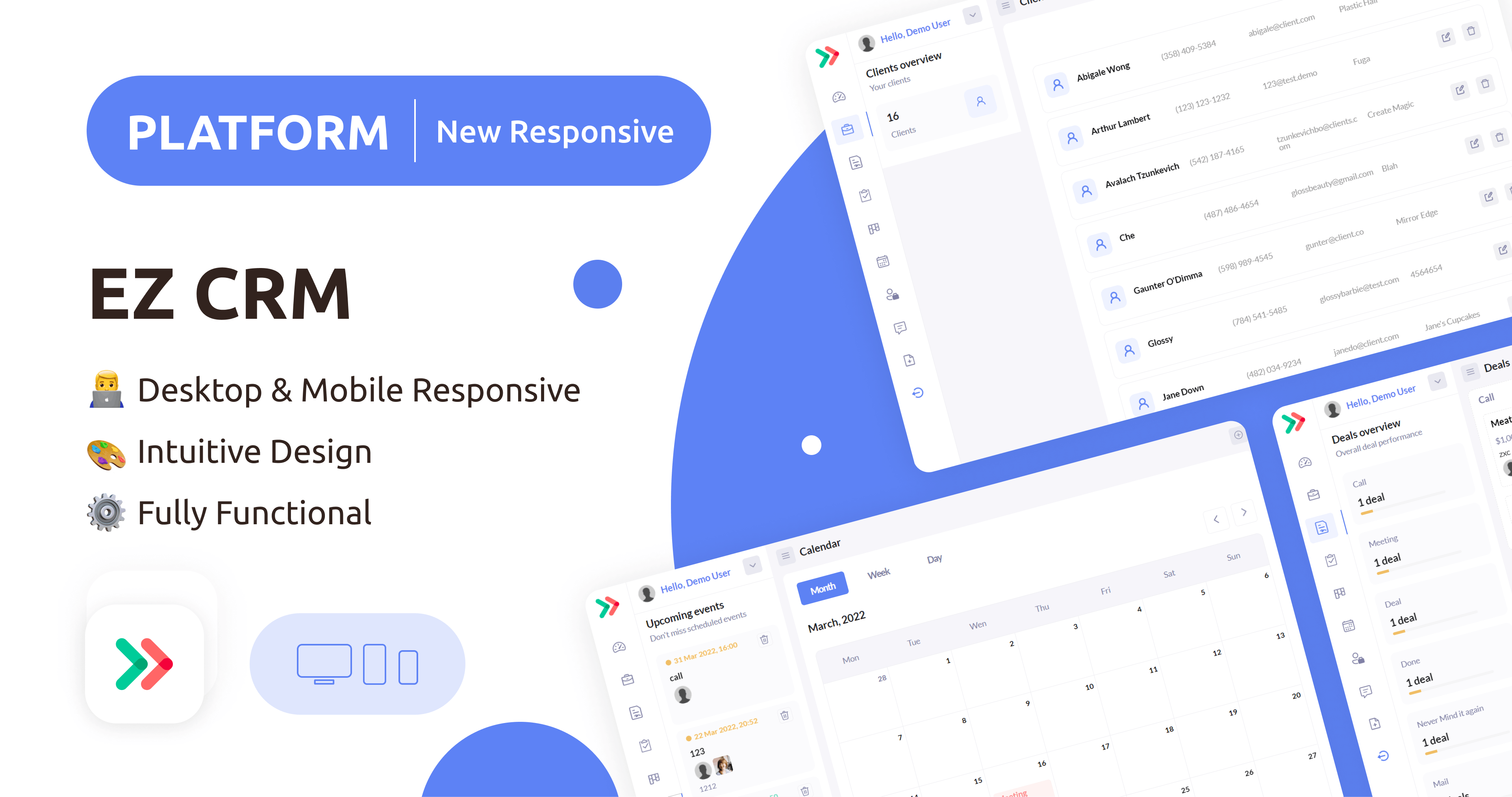 Ez CRM Dashboard 2.0 Template Bubble