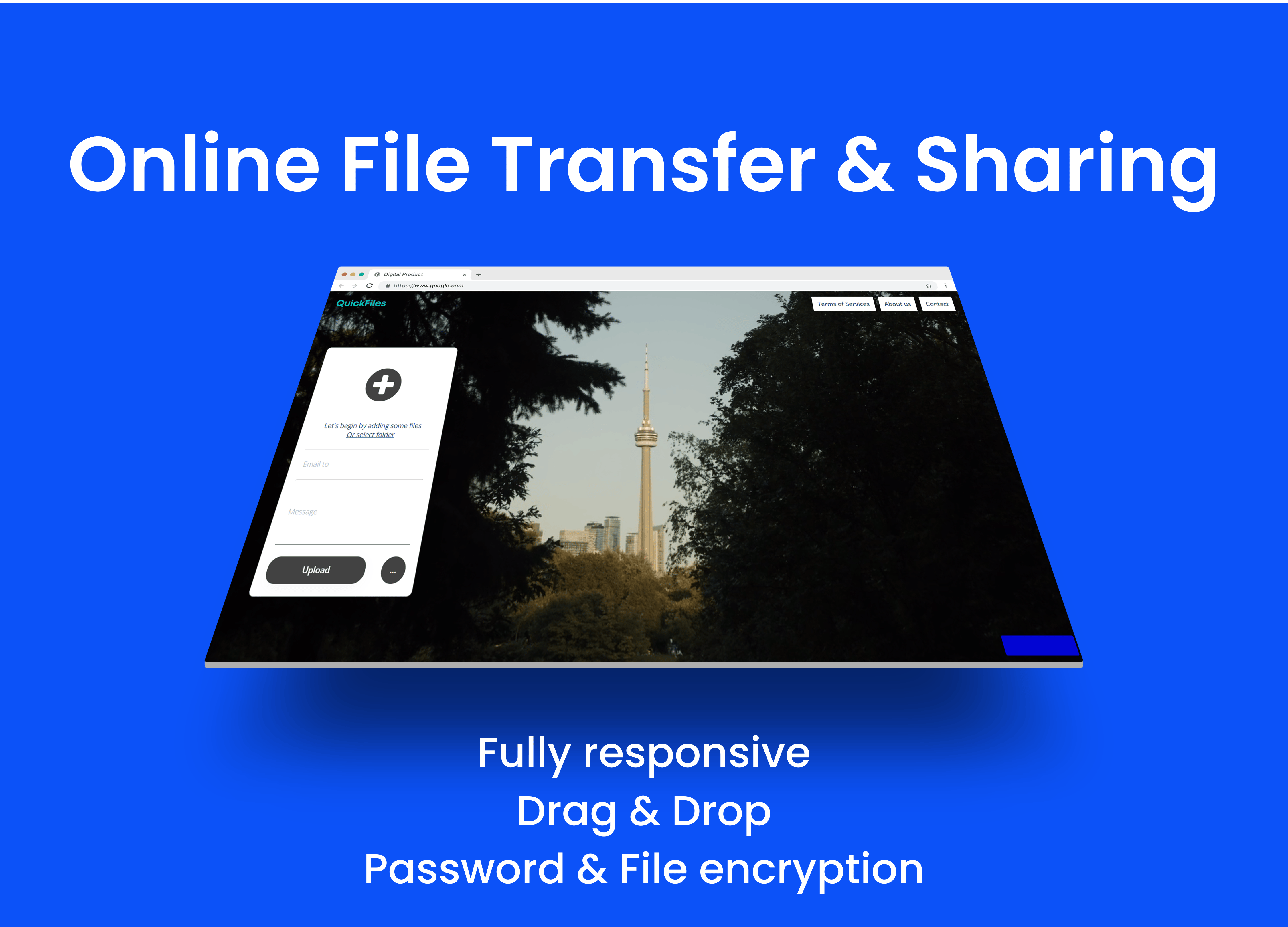 File sharing like WeTransfer Template | Bubble