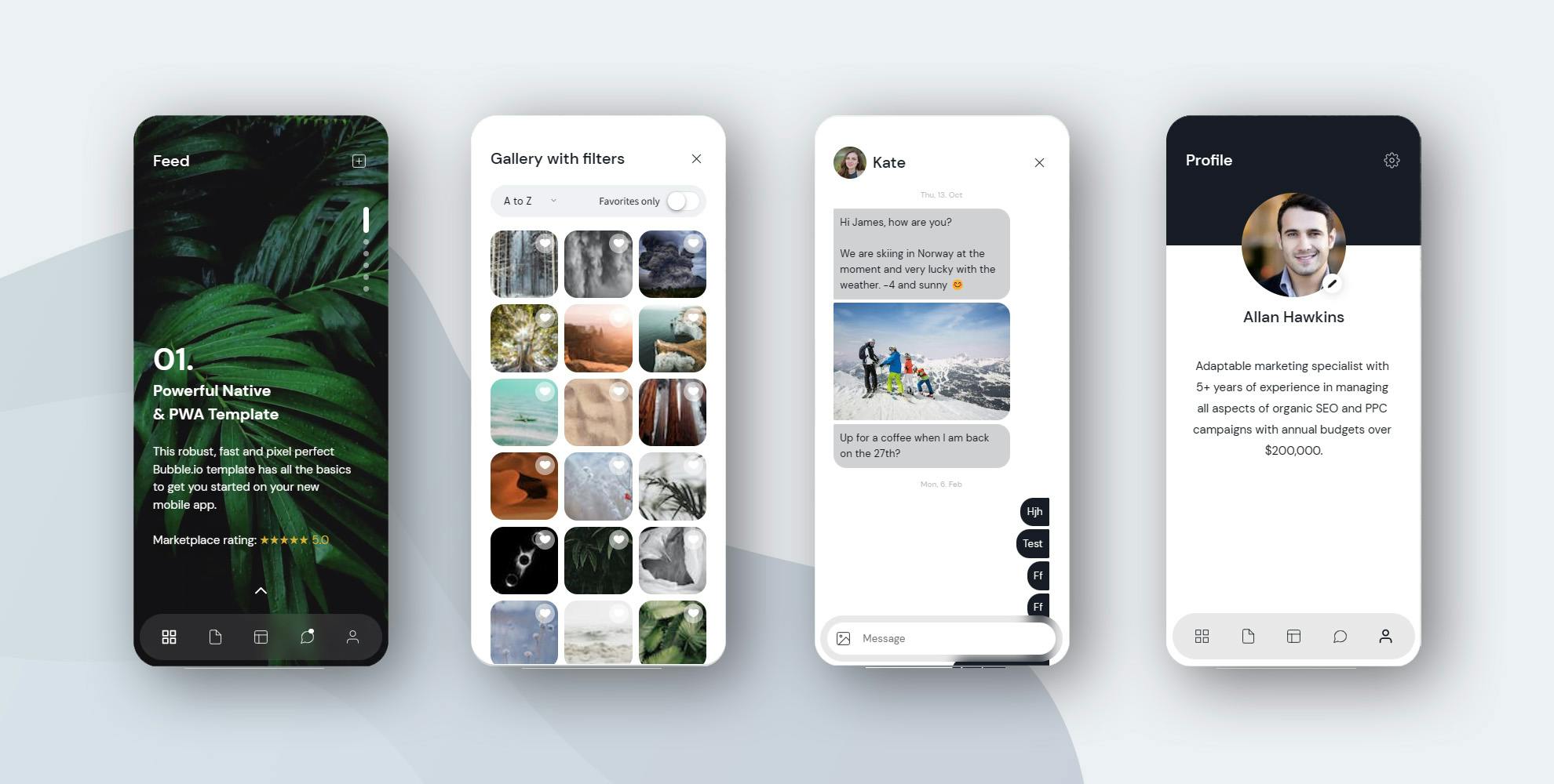 Mobius Mobile Native PWA Template Bubble Mobius Mobile Native PWA Template Bubble