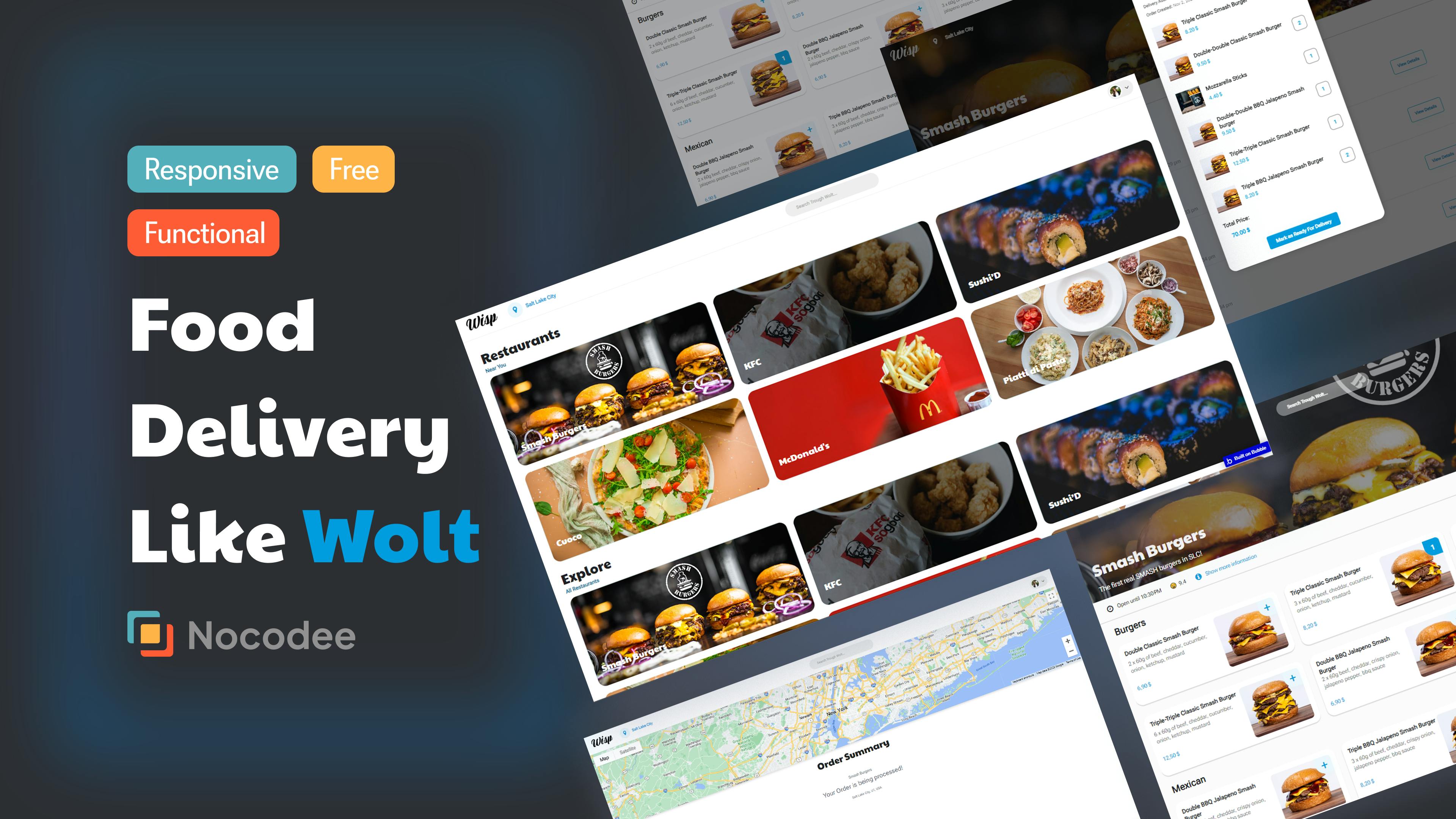 Food Delivery App Like Wolt Template | Bubble