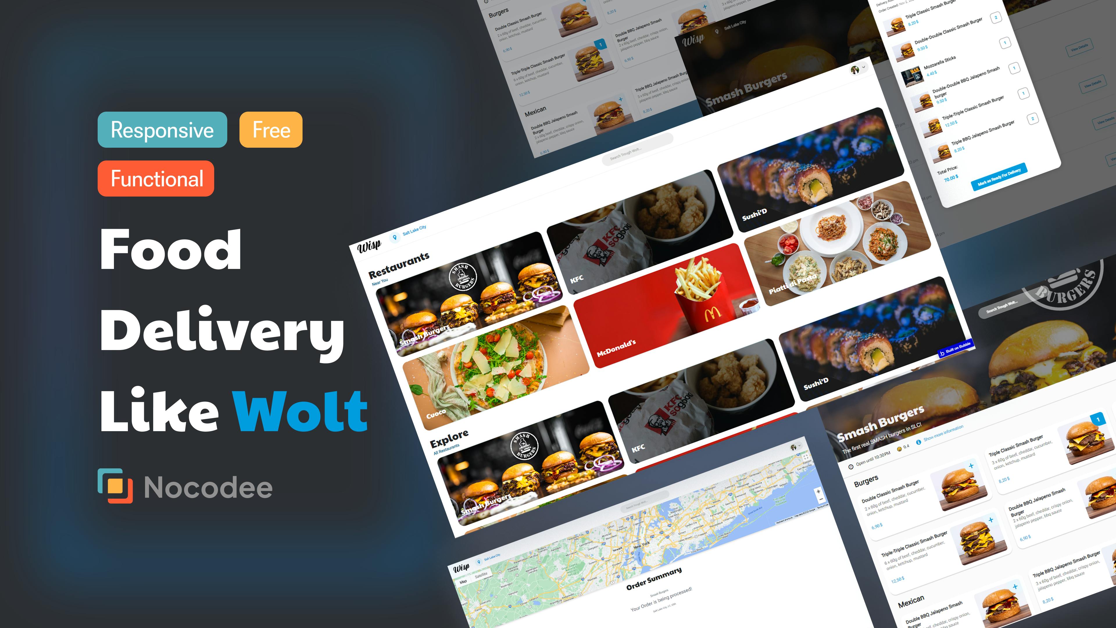 Food Delivery App Like Wolt Template Bubble