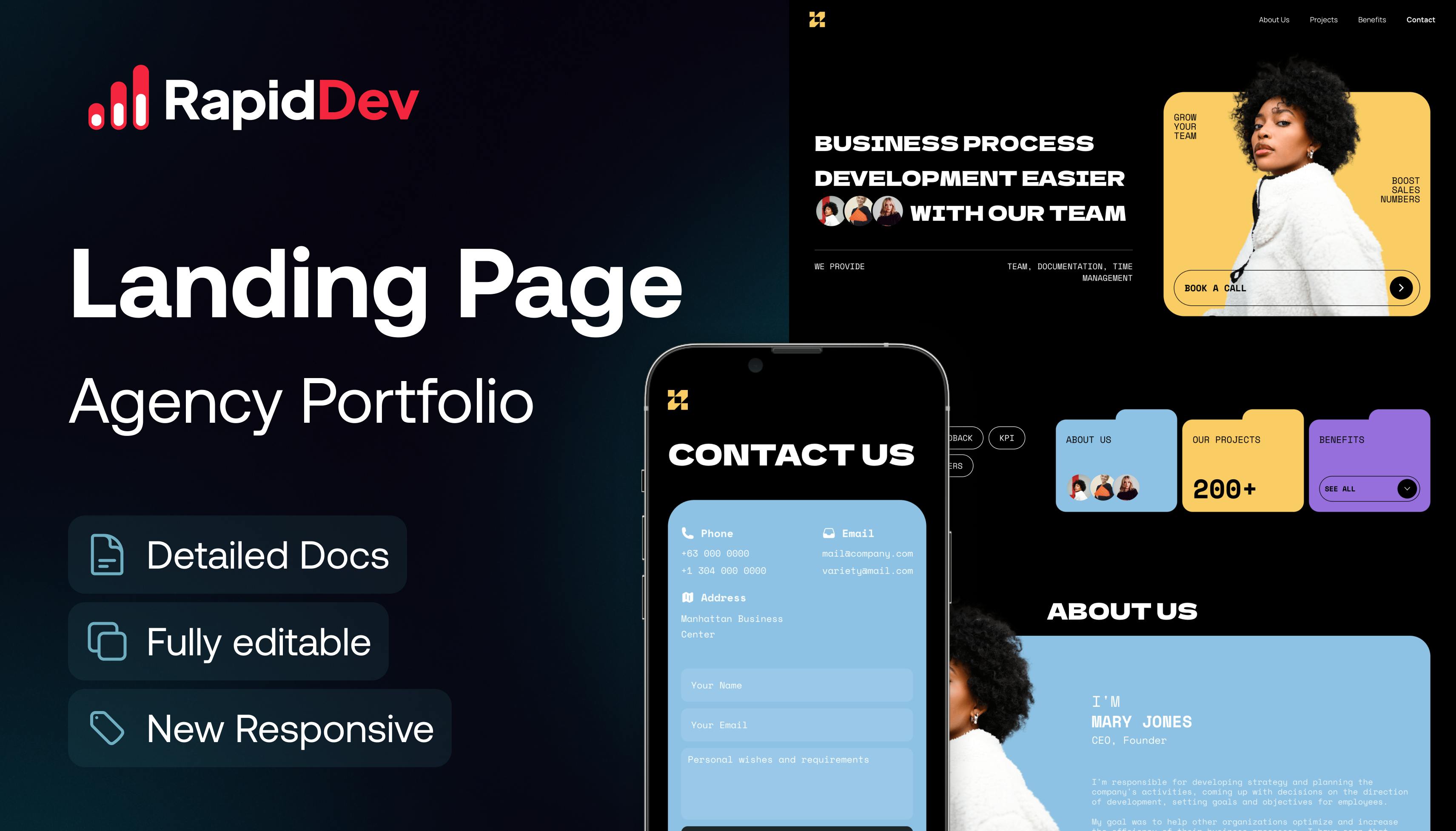 Agency Portfolio Landing Page Template | Bubble