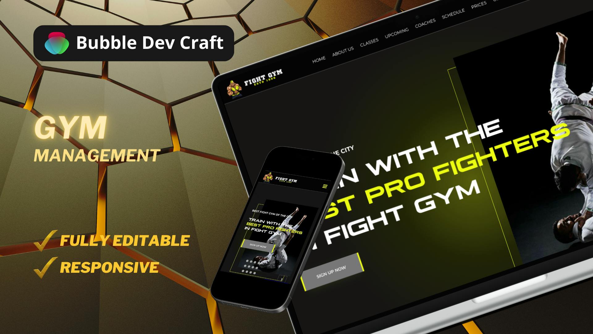 Fight Gym Gym Management Template Bubble