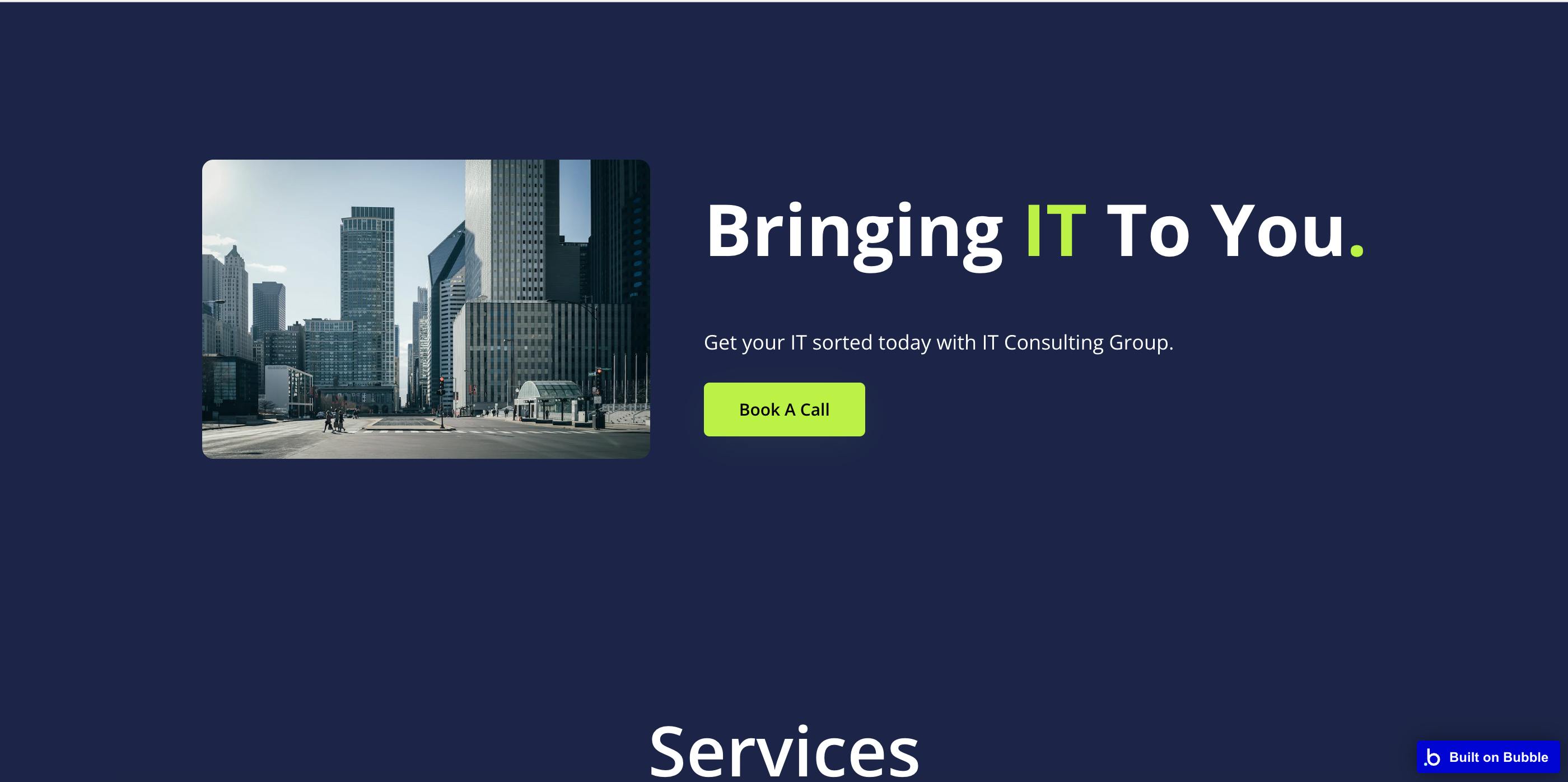 Consulting Landing Page Template | Bubble