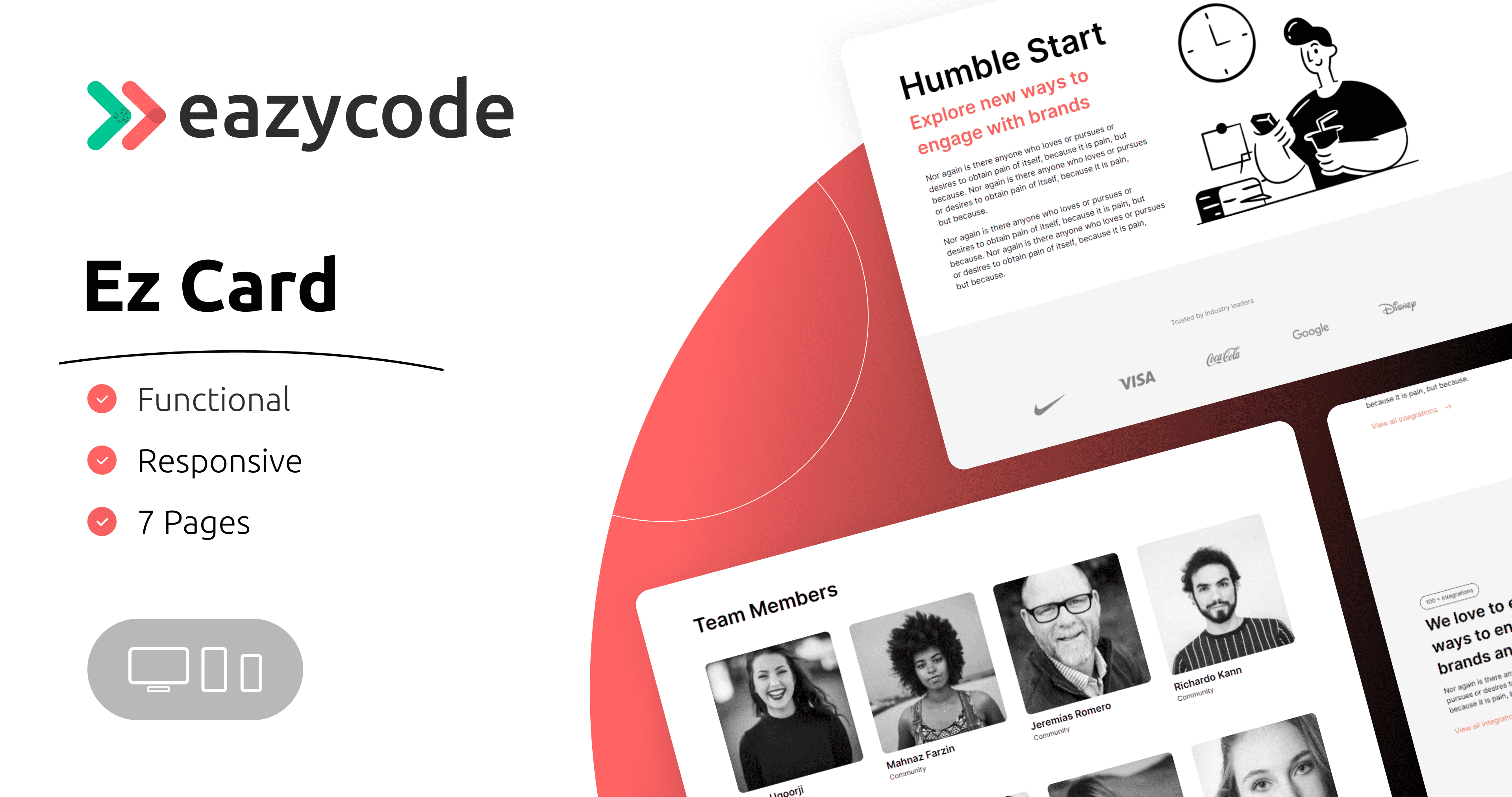 Ez Card Landing Template | Bubble
