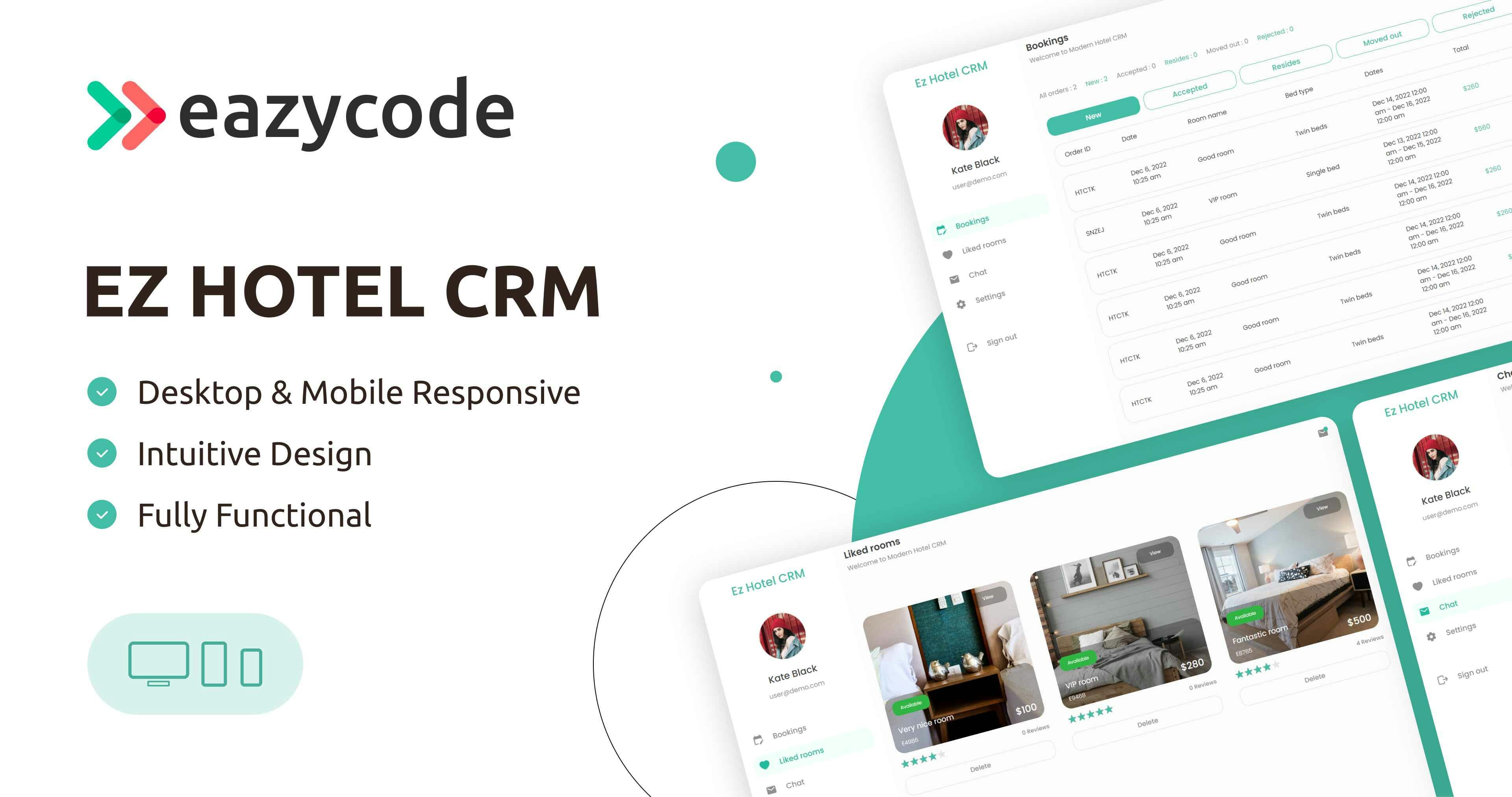 Ez Hotel CRM Template Bubble