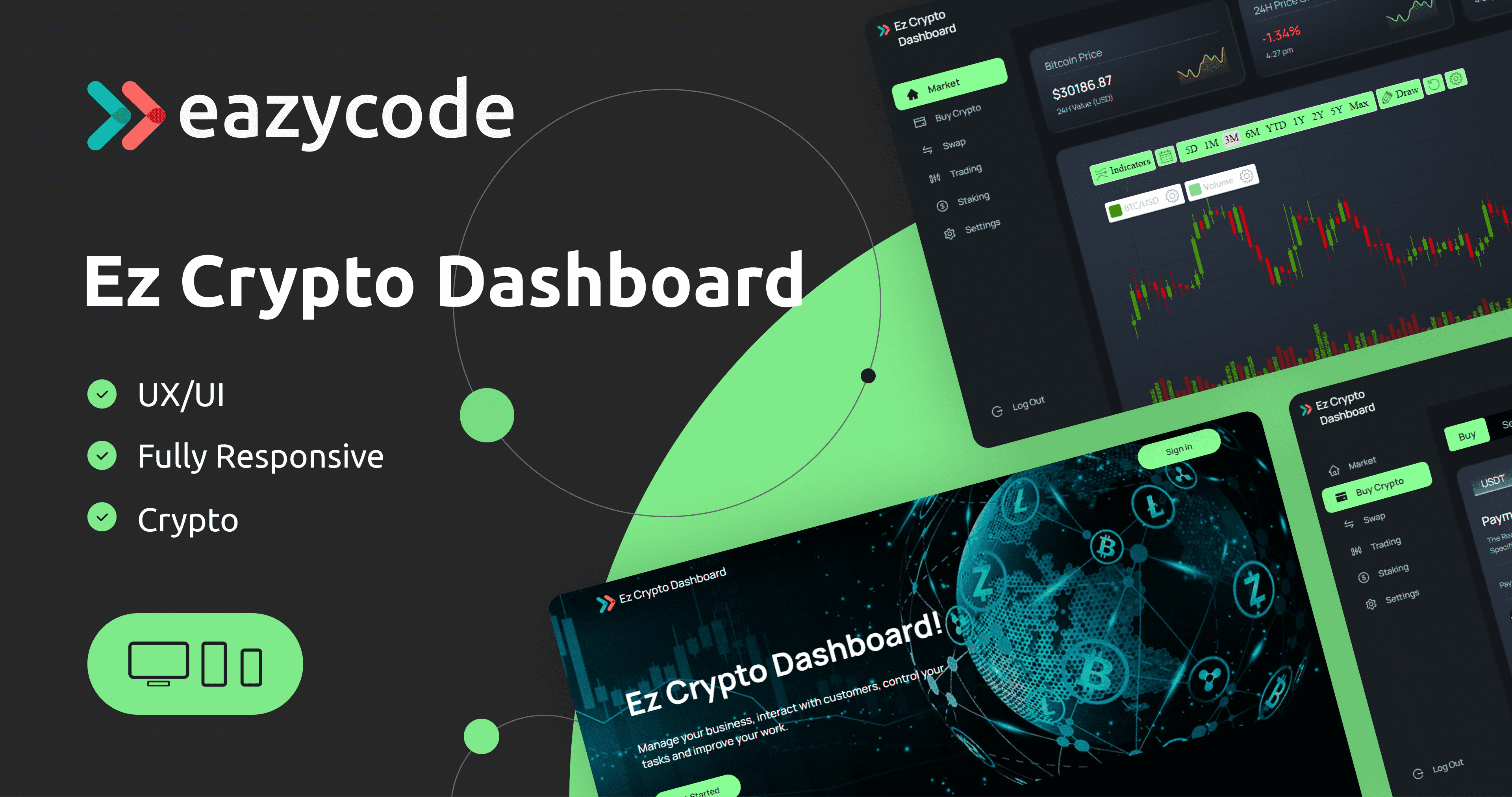 Ez Crypto Dashboard Template Bubble Ez Crypto Dashboard Template Bubble