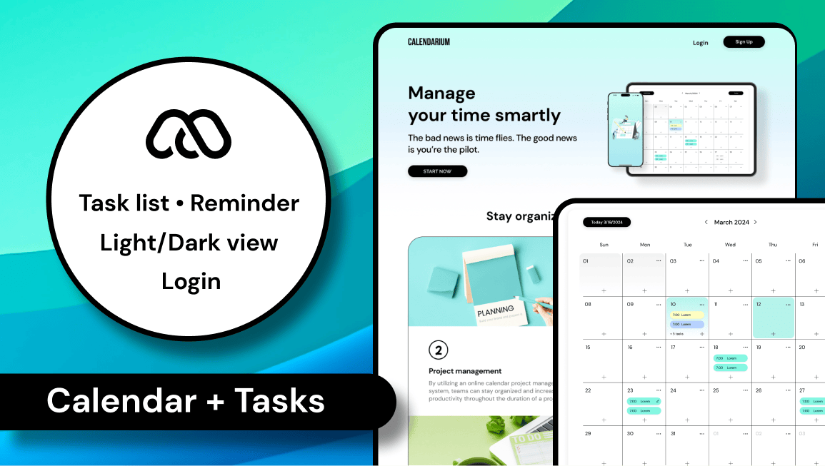 Calander Back Drop Drag & Drop Calendar Template | Bubble