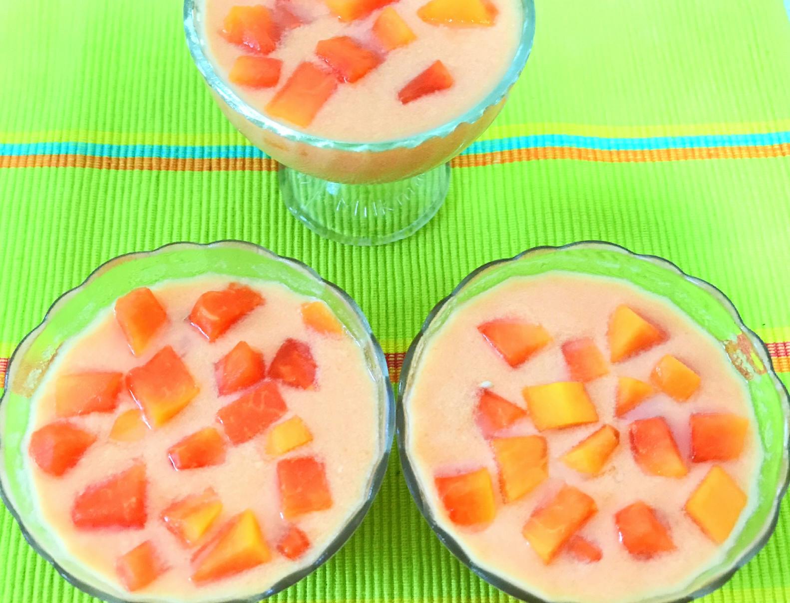3 Ingredients Papaya pudding Your Veg Recipe