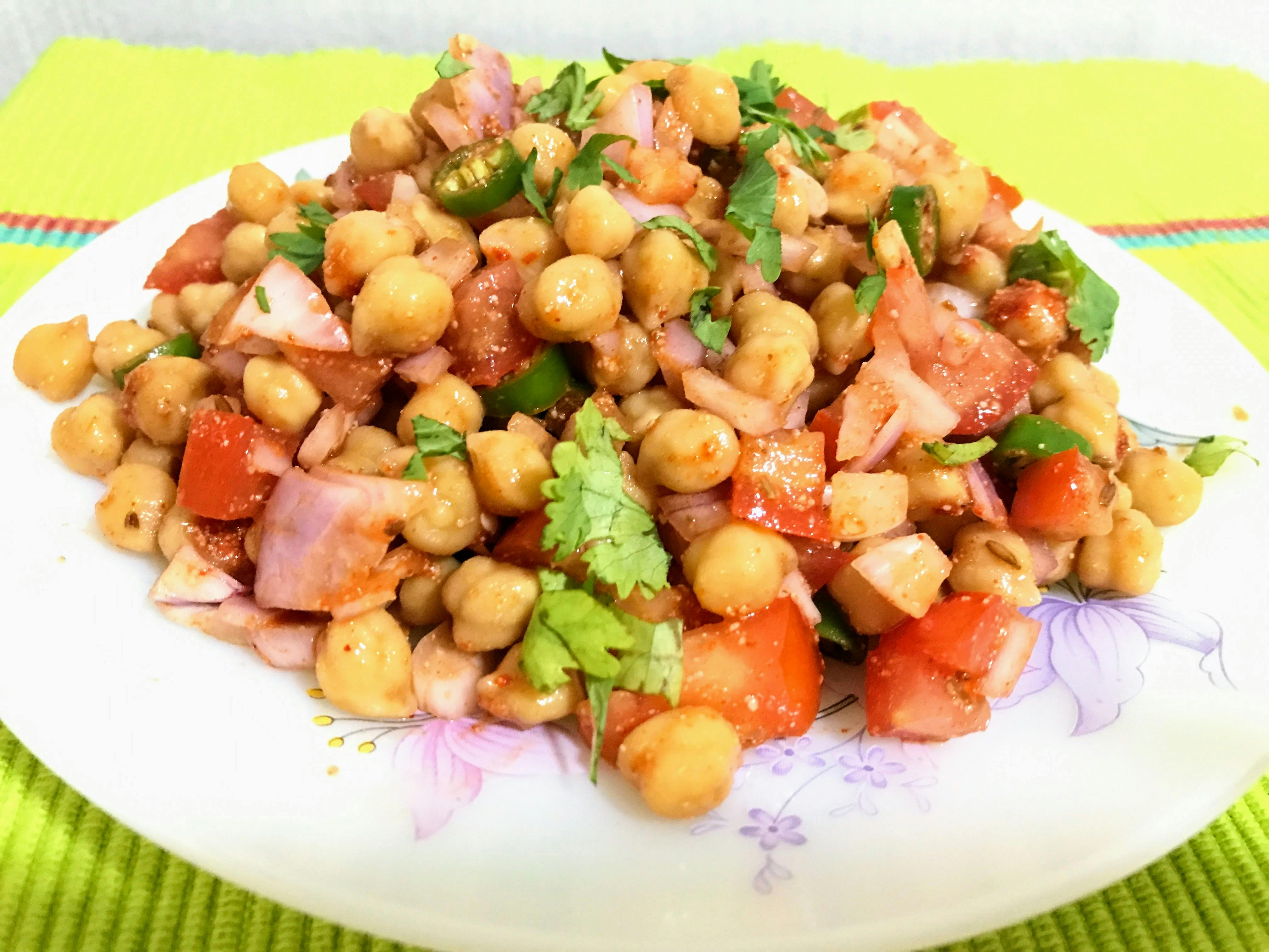 Chana Salad (Chickpeas salad ) - Your Veg Recipe