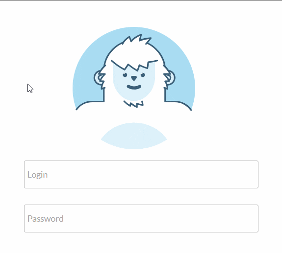 Cute and Funny Login Animation Plugin | Bubble