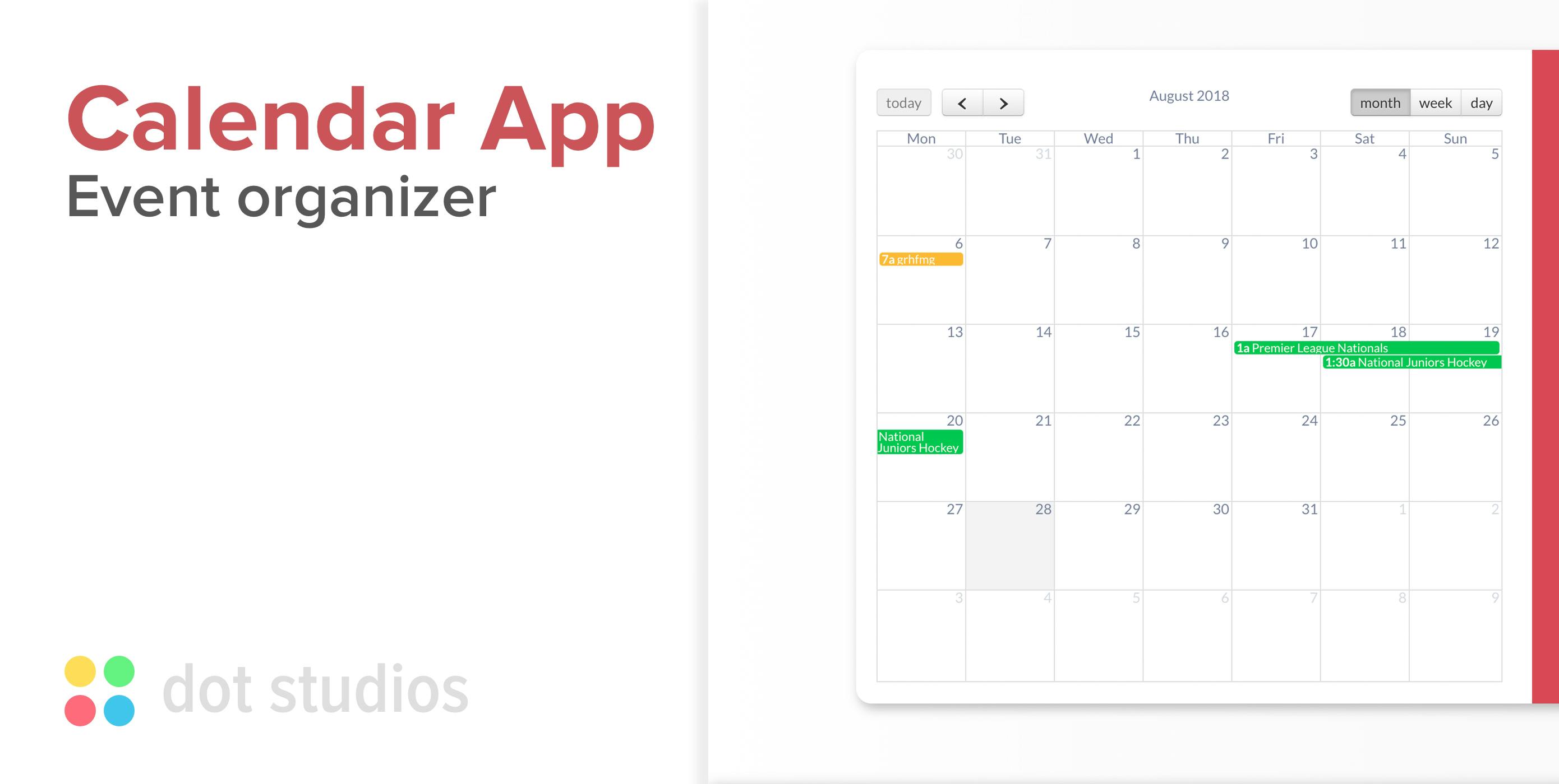 Calendar Application Template Bubble
