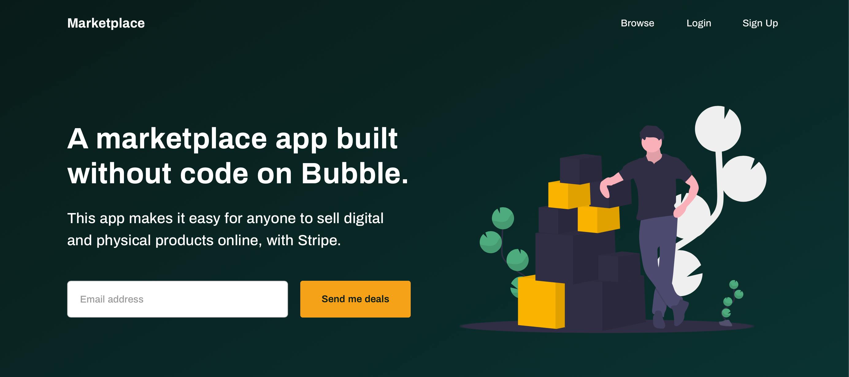 Marketplace Template Bubble