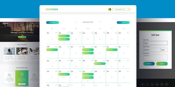 Drag & Drop Calendar Template  Bubble