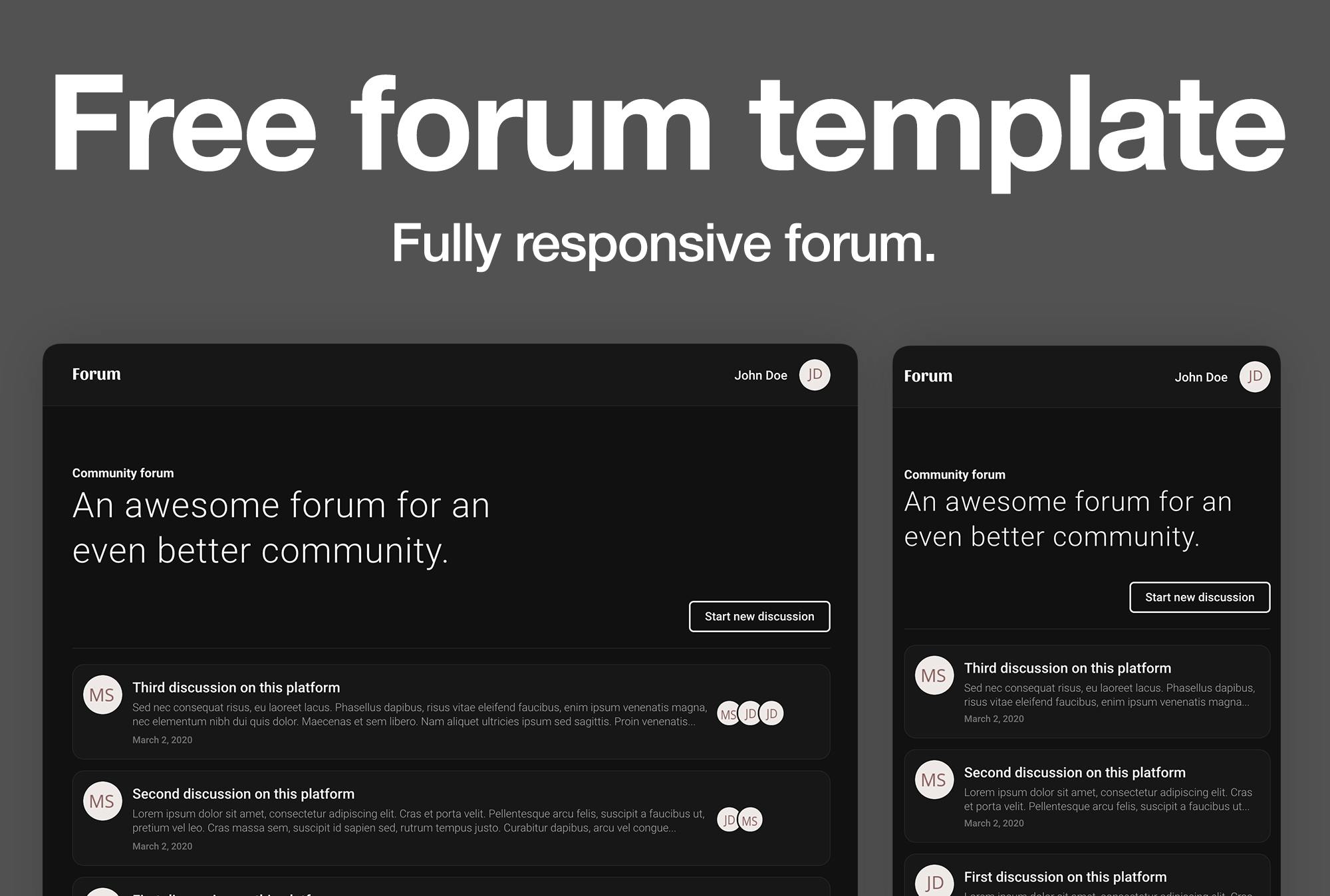 Modern Community Forum Template Bubble Modern Community Forum Template Bubble