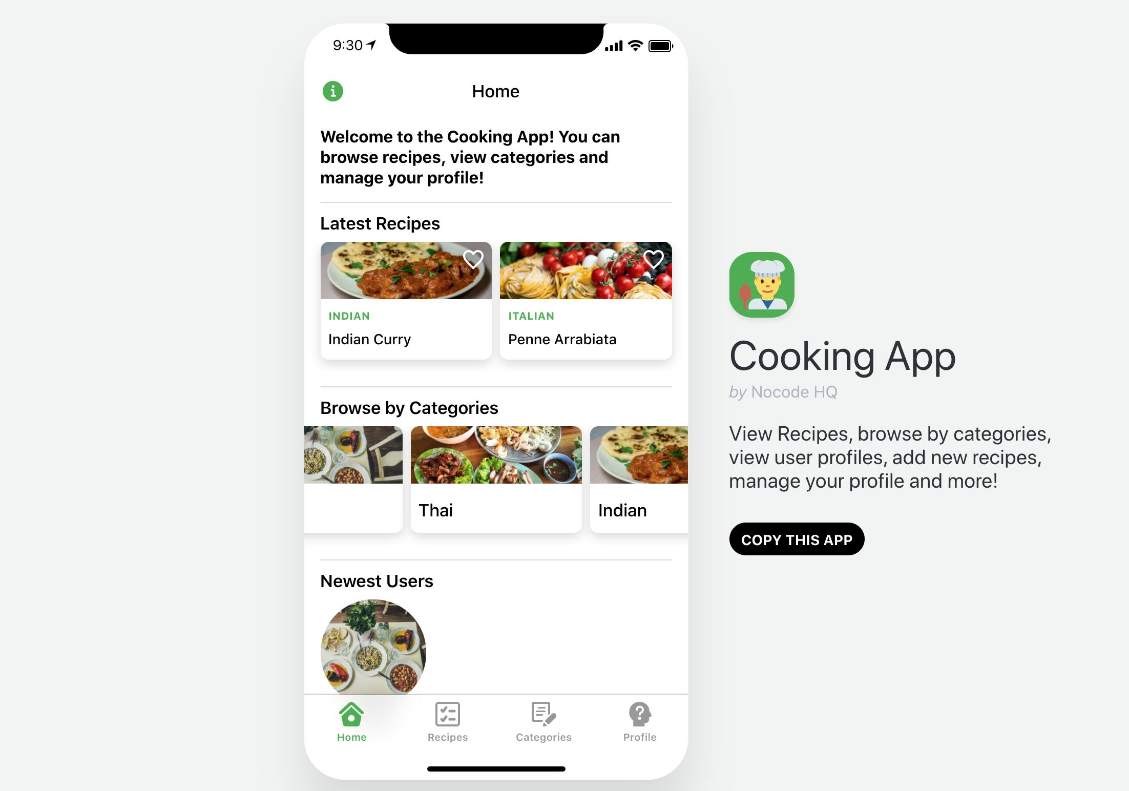 Cooking Mobile App