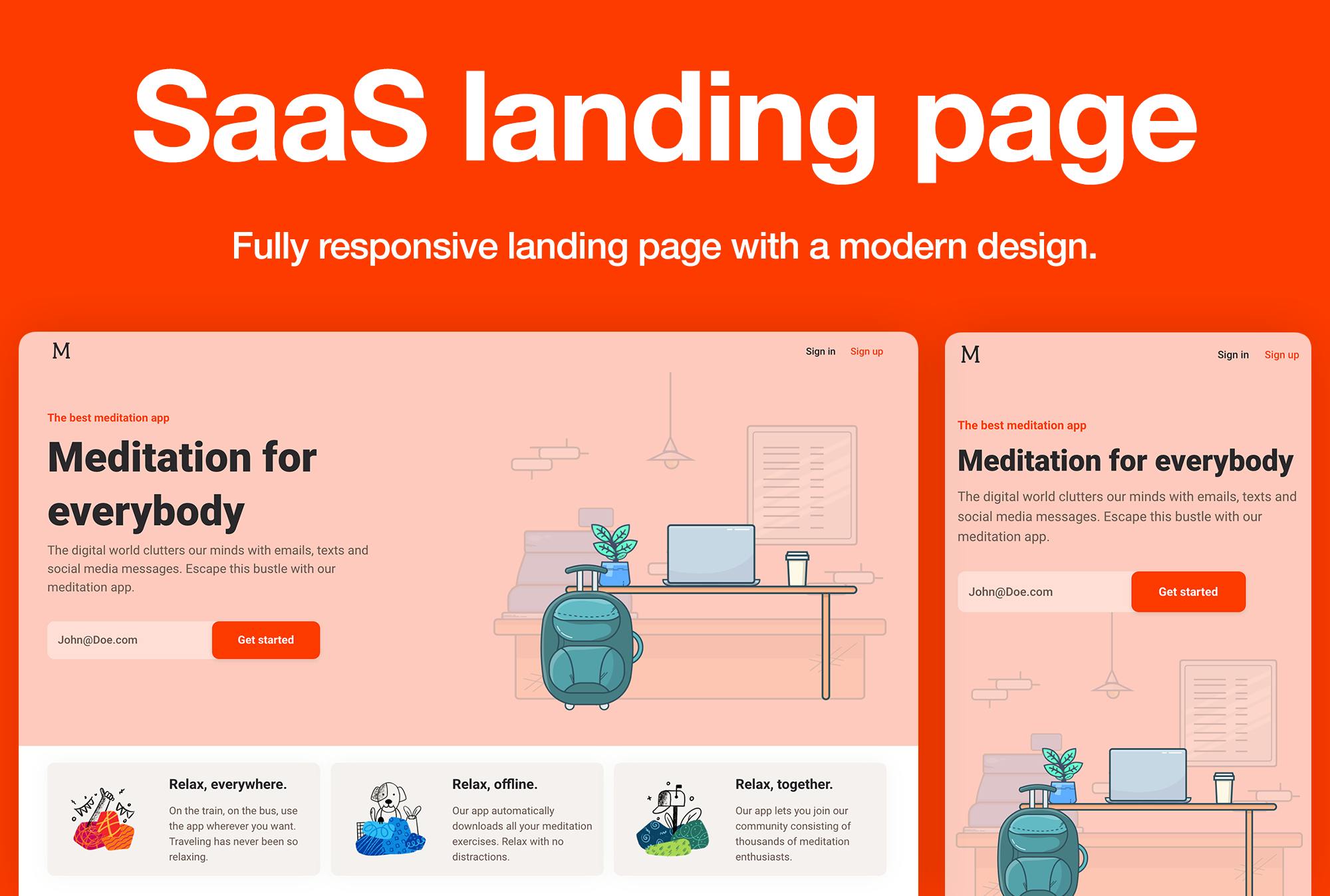 Saas Landing Page Template