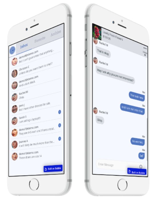 Fully Responsive Messenger Template Bubble