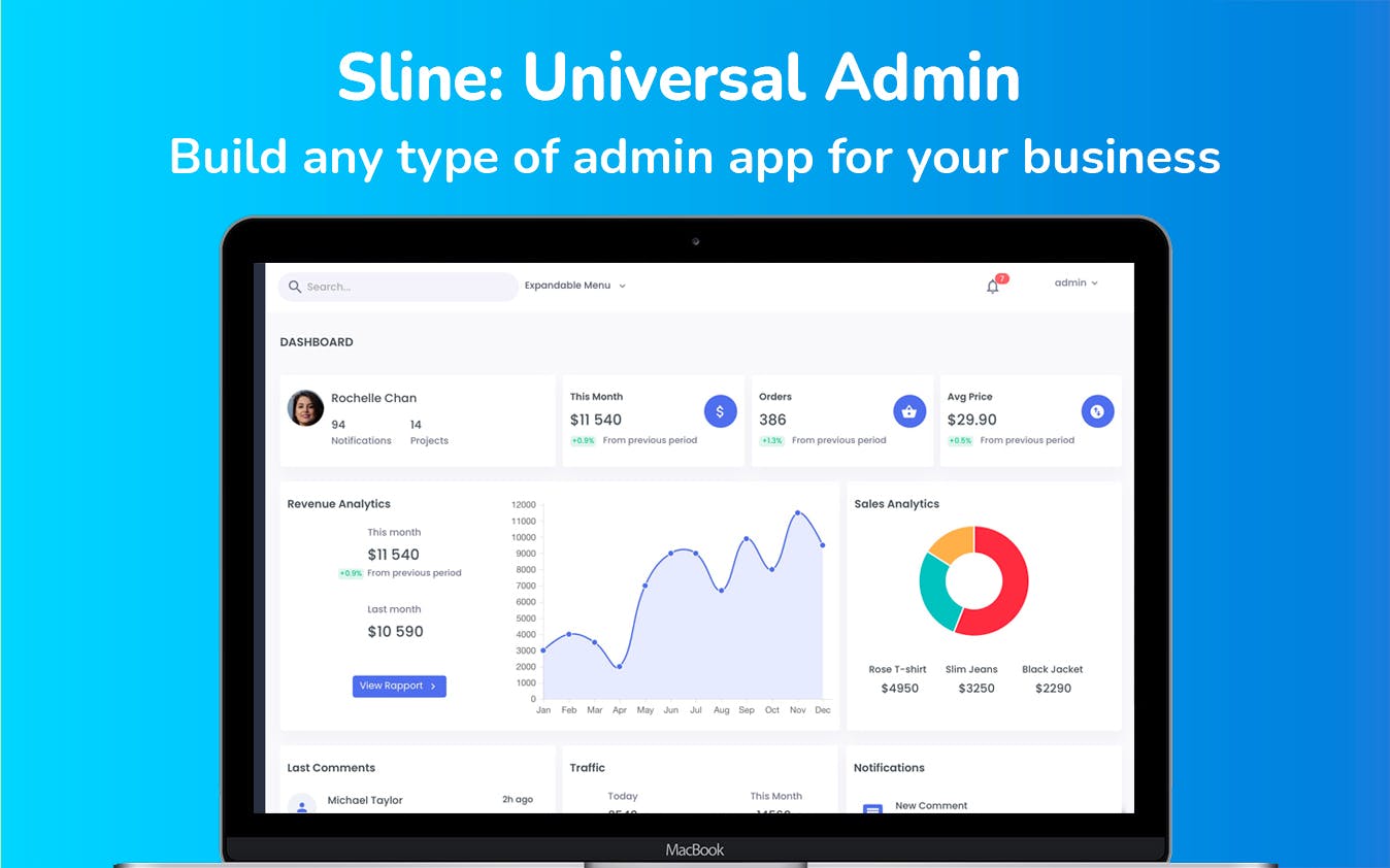 Bubble.io Dashboard Template