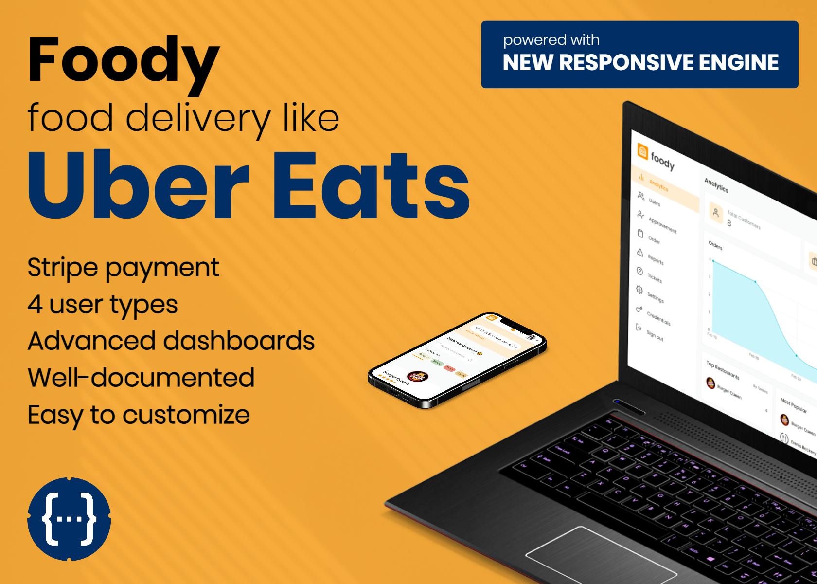 FoodyFood Delivery Uber Eats Template Bubble