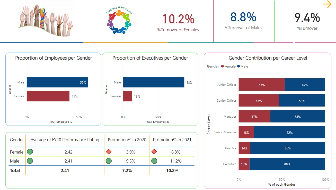 Diversity & Inclusion Dashboard novyPro