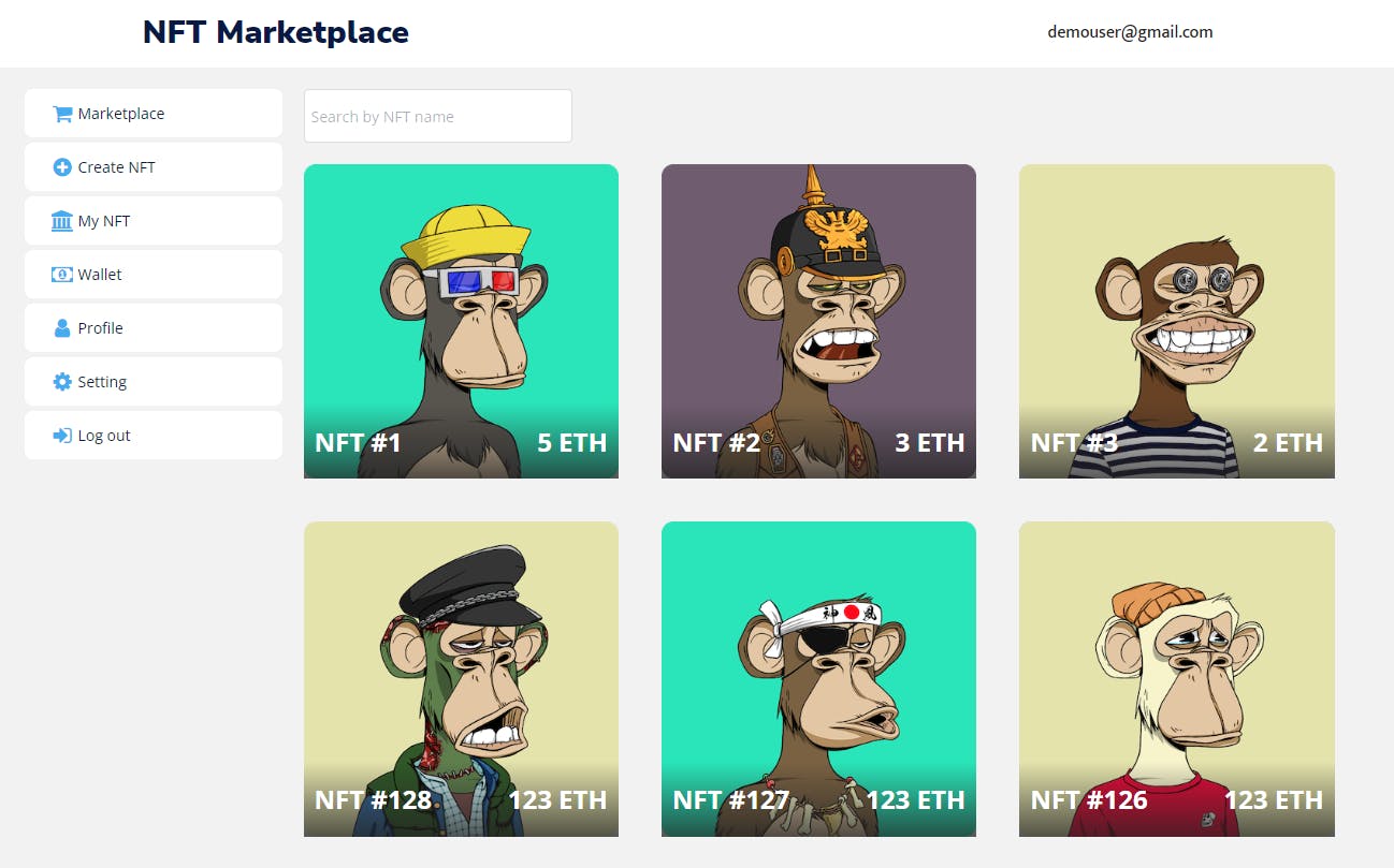 NFT Marketplace Template Bubble