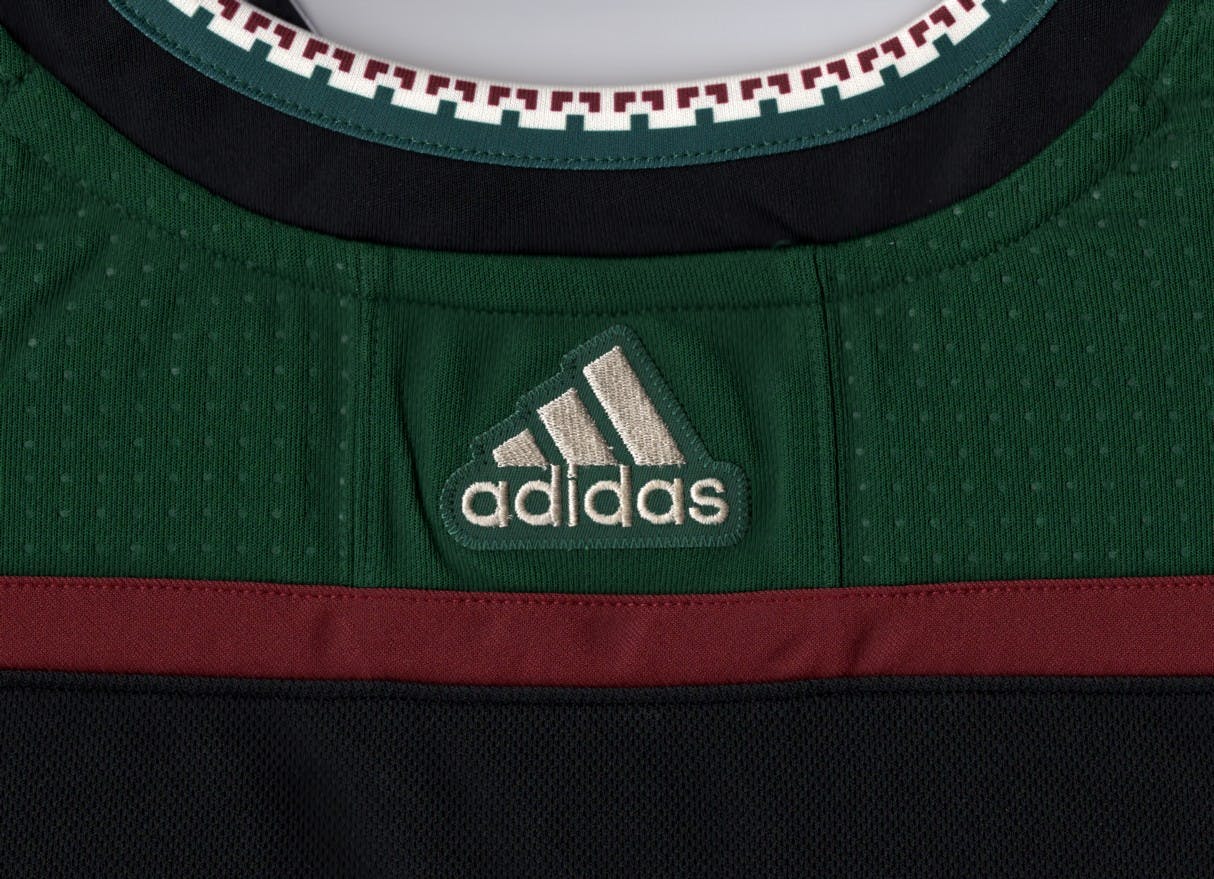adidas black red & green skate jersey