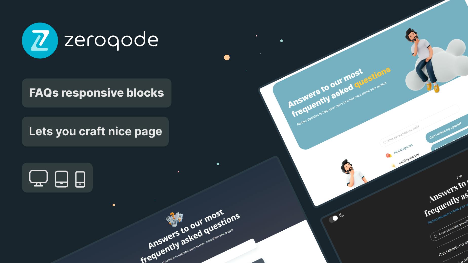 FAQ responsive blocks Template | Bubble